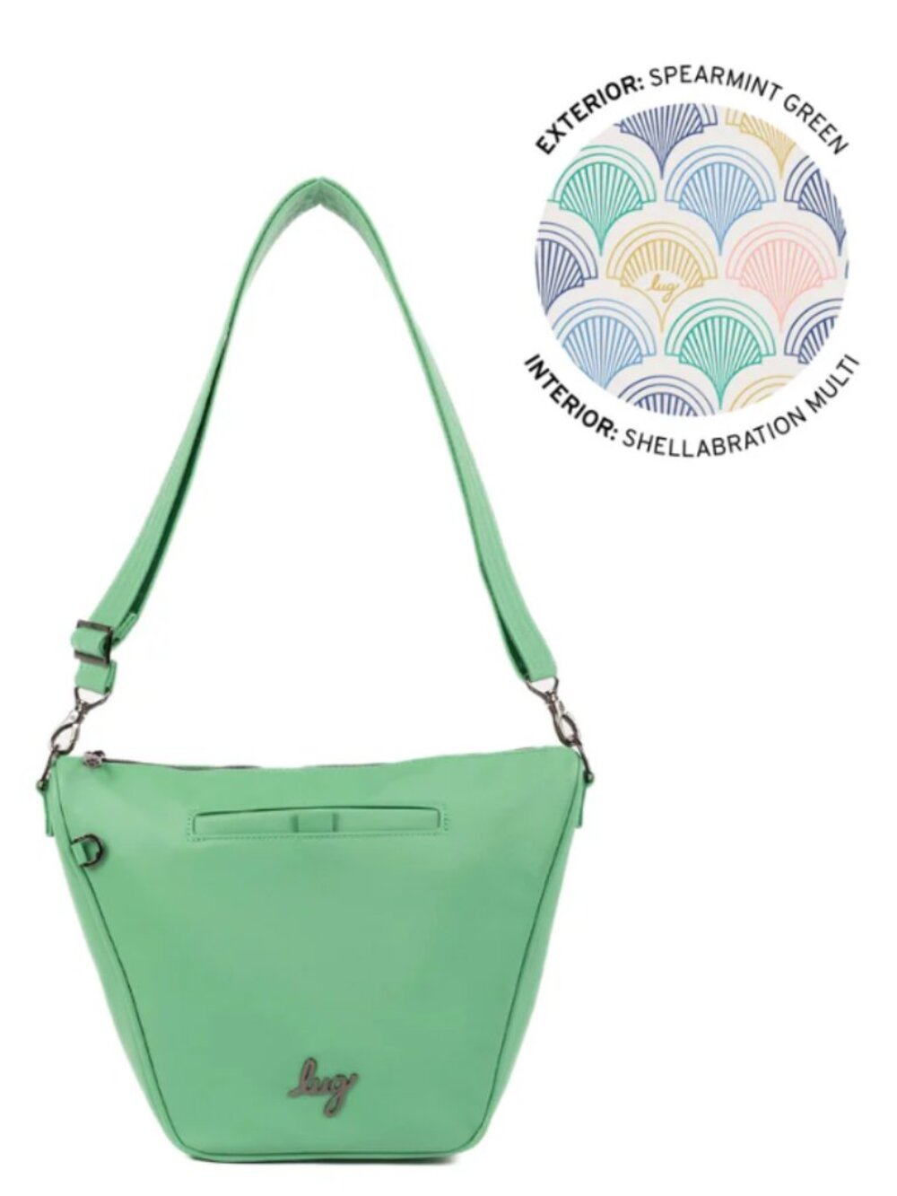 Brand New Lug Quest Spearmint Green Satin Luxe VL Shoulder / Crossbody Bag